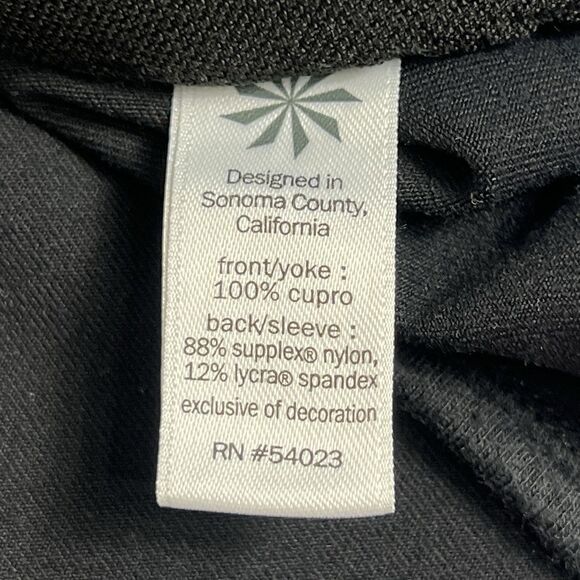 Athleta Yama Blazer Wrap Jacket Women's Small Black Snap Closure Zip Pockets - Picture 10 of 12